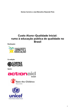 rumo &agrave; educa&ccedil;&atilde;o p&uacute;blica de qualidade no Brasil