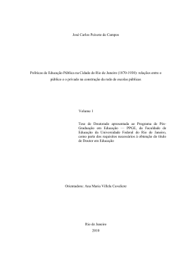 Jos&eacute; Carlos Peixoto de Campos Pol&iacute;ticas de Educa&ccedil;&atilde;o P&uacute;blica na