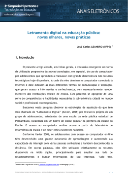 Letramento digital na educação pública: novos olhares, novas práticas