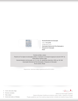 Rese&ntilde;a de" As origens da educa&ccedil;&atilde;o p&uacute;blica: a instru&ccedil;&atilde;o na