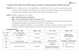 Programa&ccedil;&atilde;o atualizada em 15 de setembro