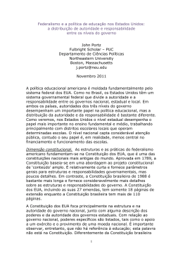 Federalismo e a pol&iacute;tica de educa&ccedil;&atilde;o nos Estados Unidos - PUC-Rio
