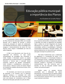 Educação pública municipal: a importância dos