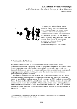 A viol&ecirc;ncia na escola - Centro de Refer&ecirc;ncia em Educa&ccedil;&atilde;o Mario