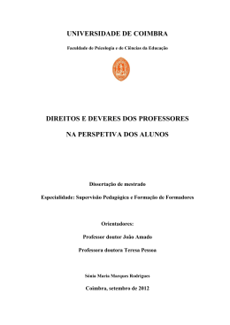 Disserta&ccedil;&atilde;o direitos e deveres dos professores na