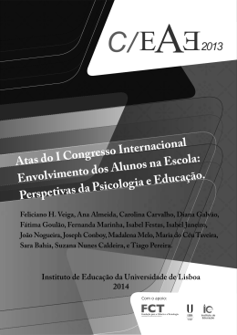 Envolvimento dos alunos na escola e rela&ccedil;&atilde;o com os pares Uma