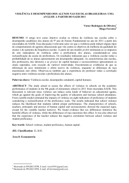 VIOL&Ecirc;NCIA E DESEMPENHO DOS ALUNOS NAS