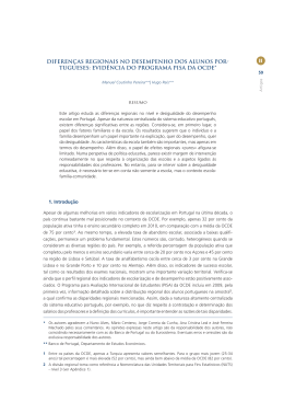 Diferen&ccedil;as Regionais no Desempenho dos Alunos Portugueses