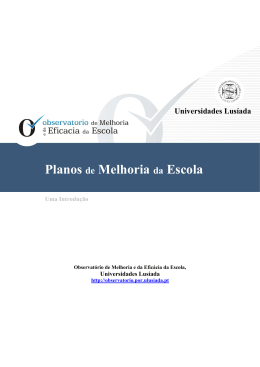 Planos de melhoria da escola: Uma introdu&ccedil;&atilde;o