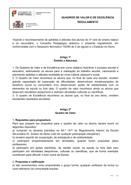 Visando o reconhecimento de aptidões e atitudes dos alunos do 3º