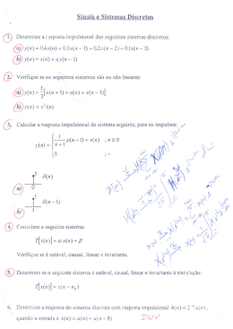 Exerc&iacute;cios Resolvidos Sistemas Discretos