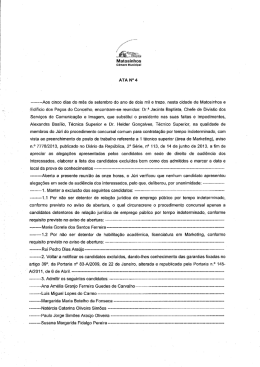 1. Manter a exclusão dos seguintes candidatos
