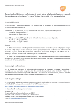 Comunicação dirigida aos profissionais de saúde sobre a