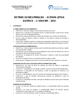 Qu&iacute;mica - Col&eacute;gio Santa Maria
