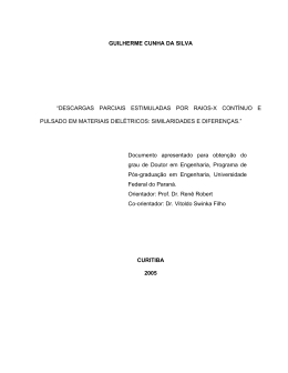 Descargas parciais estimuladas por raios-x cont&iacute;nuo e