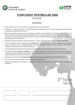 prova com gabarito