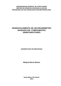 desenvolvimento de um piran&ocirc;metro baseado em componentes