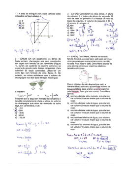 1 - A área do triângulo ABC cuios vértices estäo