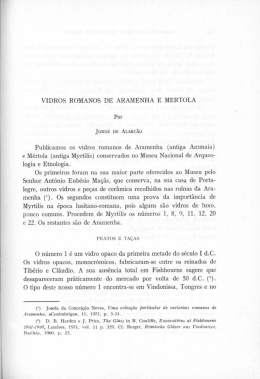 VIDROS ROMANOS DE ARAMENHA E M&Eacute;RTOLA