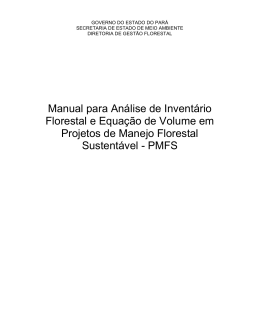 Manual para An&aacute;lise de Invent&aacute;rio Florestal e Equa&ccedil;&atilde;o de