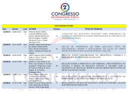 Apresenta&ccedil;&atilde;o de Trabalhos