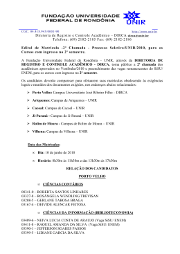 Edital de matr&iacute;cula 2010-2