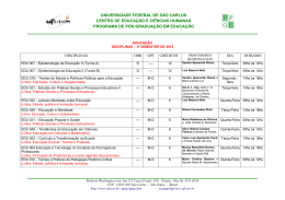 2&deg; Semestre de 2015 - PPGE - Programa de P&oacute;s