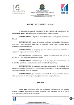 Ato de prorrogação dos prazos para depósito - OAB
