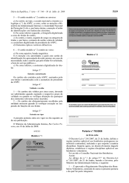 Portaria n.&ordm; 703/2008 - Autoridade Nacional de Protec&ccedil;&atilde;o Civil
