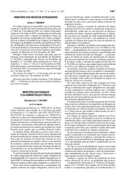 Decreto-Lei n.&ordm; 291/2007
