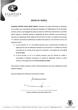 Edital 09 2012 - Câmara Municipal de Azambuja