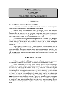 CRISTALOGRAFIA PROJE&Ccedil;&Otilde;ES CRISTALOGR&Aacute;FICAS