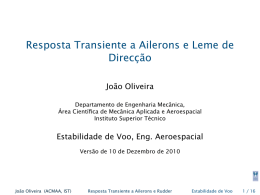 Resposta transiente e para grandes &acirc;ngulos