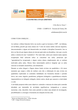 A GEOMETRIA EM QUADRINHOS