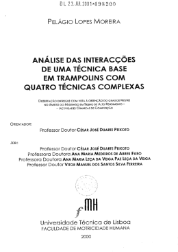 AN&Aacute;LISE DAs INTERAC&Ccedil;&Otilde;ES