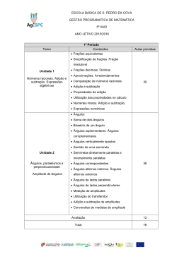 5.&ordm; Ano - Agrupamento de Escolas de S&atilde;o Pedro da Cova