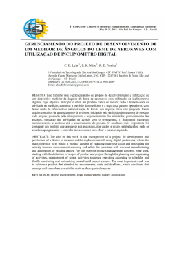 gerenciamento do projeto de desenvolvimento de um medidor de