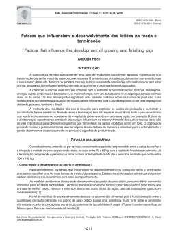 Fatores que influenciam o desenvolvimento dos leit&otilde;es na
