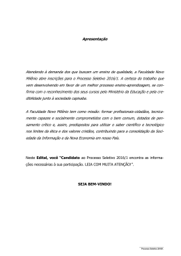 Apresenta&ccedil;&atilde;o Atendendo &agrave; demanda dos que buscam um ensino