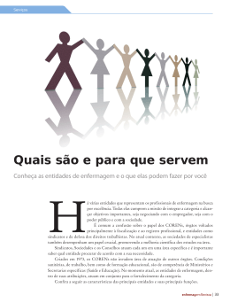 Quais s&atilde;o e para que servem - coren-sp