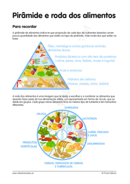 Pirâmide e roda dos alimentos