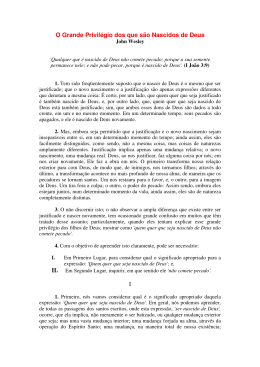 O Grande Privil&eacute;gio dos que s&atilde;o Nascidos de Deus I - Bem