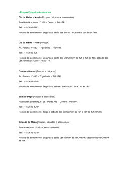 - Roupas/Cal&ccedil;ados/Acess&oacute;rios Cia da Malha