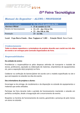 Manual do Expositor – ALUNO / PROFESSOR