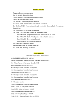 Programa&ccedil;&atilde;o completa das geradoras