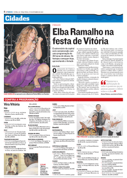 Elba Ramalho na festa de Vit&oacute;ria