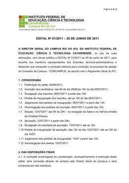 EDITAL Nº 01/2011 – 29 DE JUNHO DE 2011