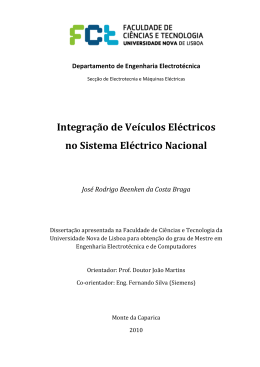 Integra&ccedil;&atilde;o de Ve&iacute;culos El&eacute;ctricos no Sistema El&eacute;ctrico