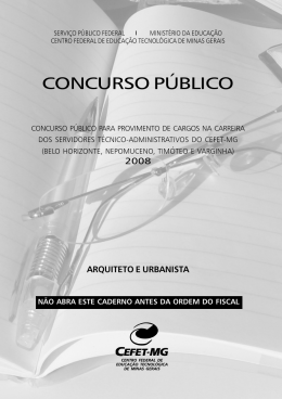 Arquiteto Urbanista - cefet-mg
