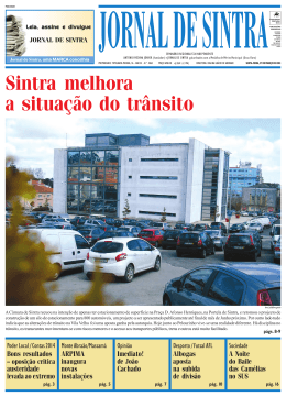 Sintra melhora a situa&ccedil;&atilde;o do tr&acirc;nsito